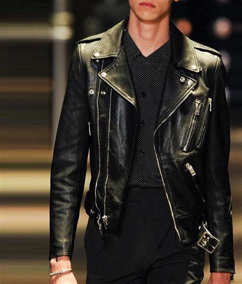 ysl leather jacket mens|ysl leather jacket women's.